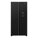 MS83430DEB1 Fridgemaster 439 Litre Side-by-Side American Fridge Freezer - Black