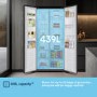 Fridgemaster 439 Litre Side-by-Side American Fridge Freezer - Black