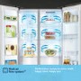 Fridgemaster 439 Litre Side-by-Side American Fridge Freezer - Black