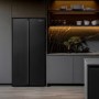 Fridgemaster 441 Litre Side-By-Side American Fridge Freezer - Black