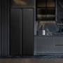Fridgemaster 441 Litre Side-By-Side American Fridge Freezer - Black