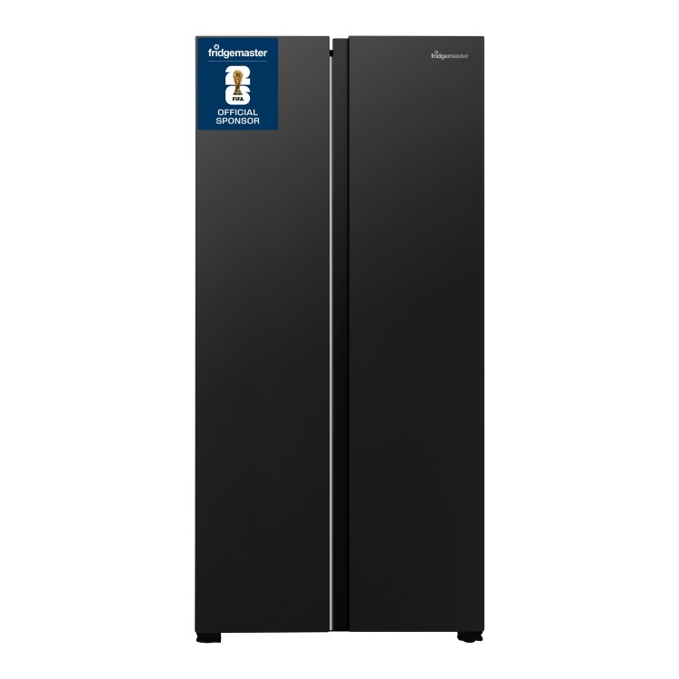 Fridgemaster 441 Litre Side-By-Side American Fridge Freezer - Black