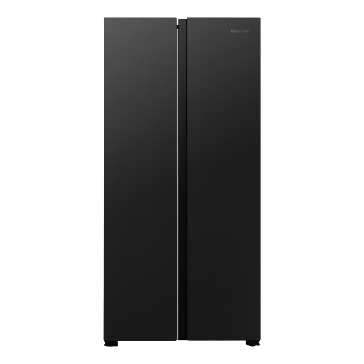 Fridgemaster 441 Litre Side-By-Side American Fridge Freezer - Black