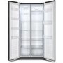 Fridgemaster 428 Litre Side-By-Side American Fridge Freezer - Black