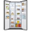 Fridgemaster 428 Litre Side-By-Side American Fridge Freezer - Black