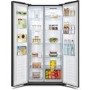 Fridgemaster 428 Litre Side-By-Side American Fridge Freezer - Black