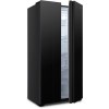 Fridgemaster 428 Litre Side-By-Side American Fridge Freezer - Black
