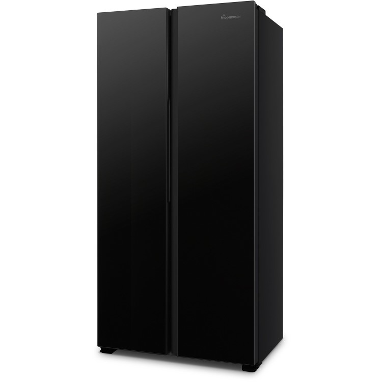 Fridgemaster 428 Litre Side-By-Side American Fridge Freezer - Black