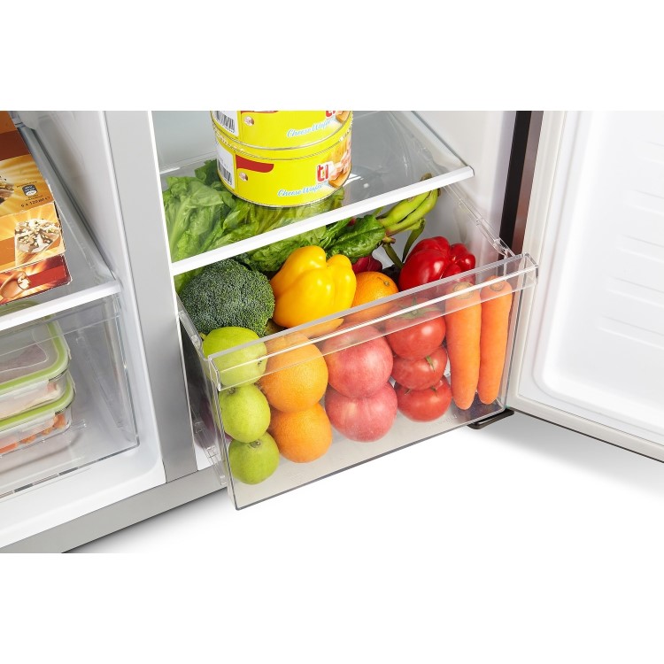 Refurbished Fridgemaster MS83430FFS 428 Litre American Fridge Freezer Silver