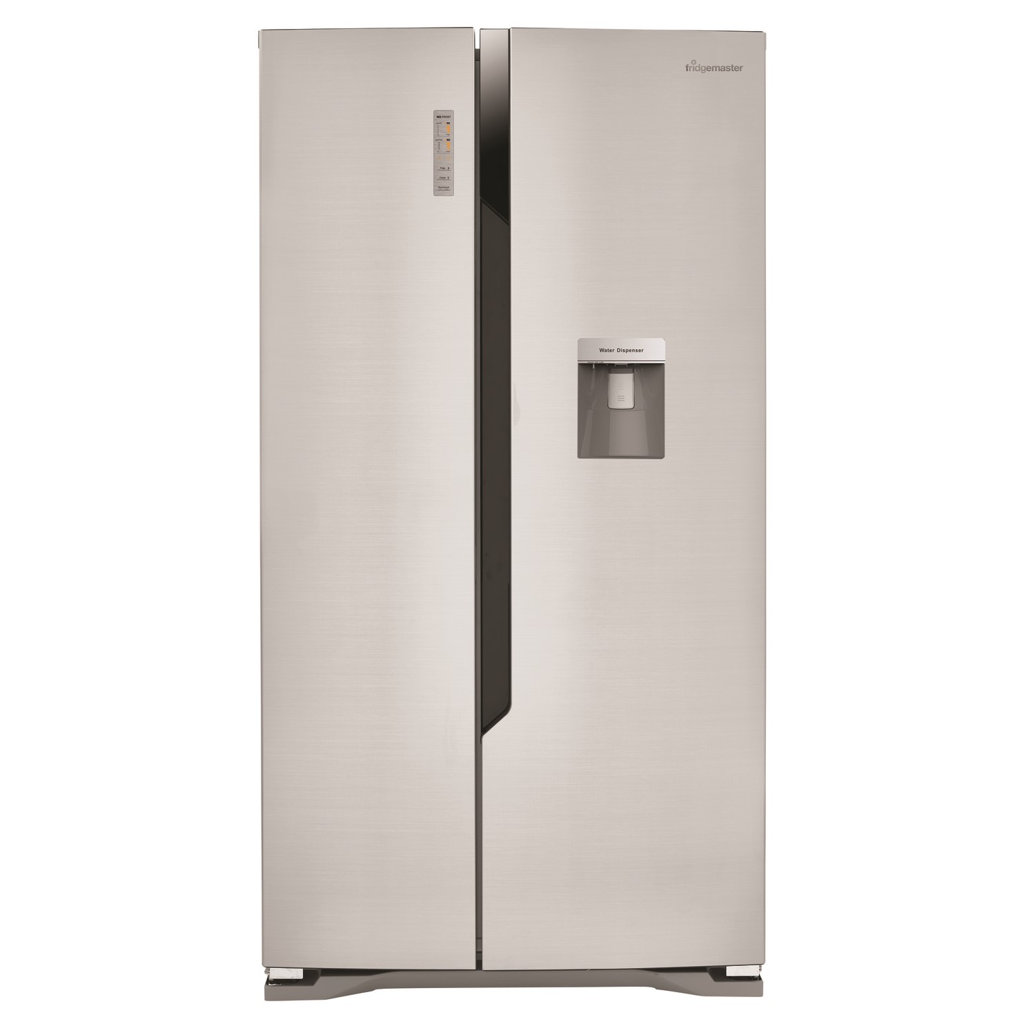 Fridgemaster Look Fridgemaster 514 Litre Side-by-side American Fridge Freezer - Silver ...