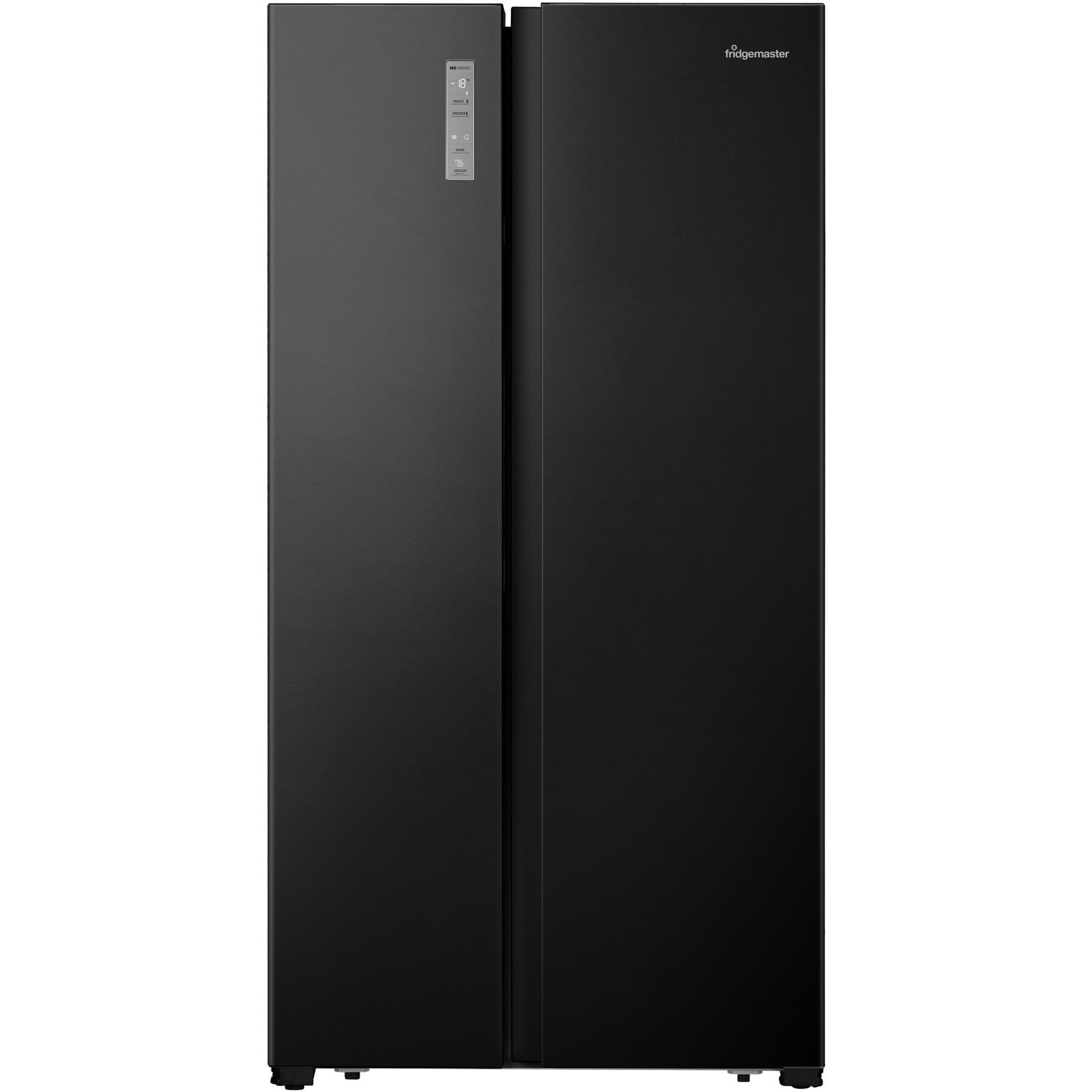 Fridgemaster 519 Litre Side-By-Side American Fridge Freezer - Black