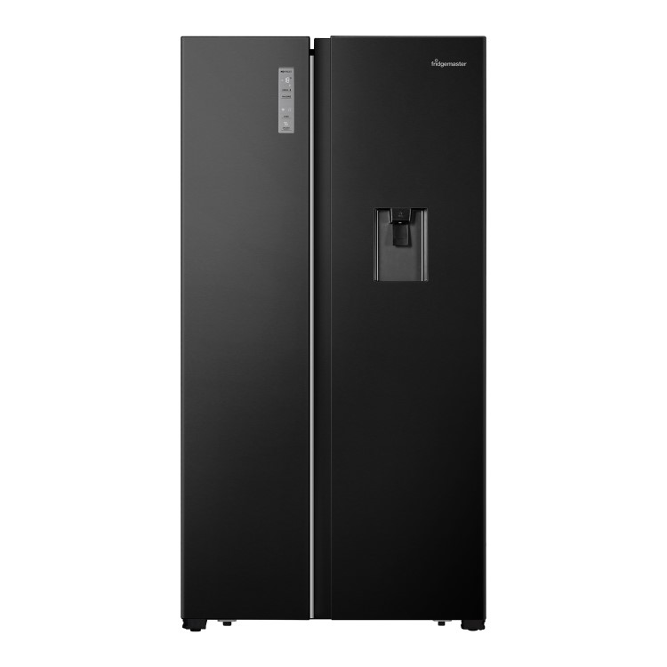 Fridgemaster 519 Litre Side-By-Side American Fridge Freezer - Black