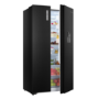 Fridgemaster 519 Litre Side-By-Side American Fridge Freezer - Black