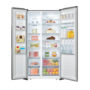 Fridgemaster 519 Litre Side-By-Side American Fridge Freezer - Silver