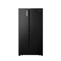 Refurbished Fridgemaster MS91520EB Freestanding 519 Litre Frost Free American Fridge Freezer Black