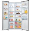 Fridgemaster 519 Litre Side-By-Side American Fridge Freezer With Multiflow  - Silver