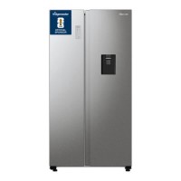 Fridgemaster 547 Litre Side-By-Side American Fridge Freezer - Silver