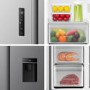 Fridgemaster 544 Litre Side-By-Side American Fridge Freezer - Silver