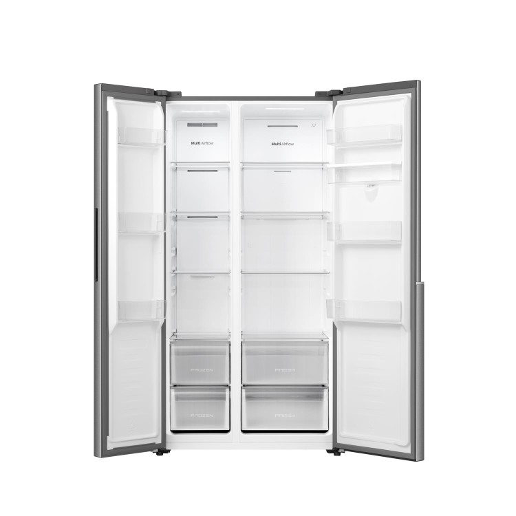 Fridgemaster 544 Litre Side-By-Side American Fridge Freezer - Silver
