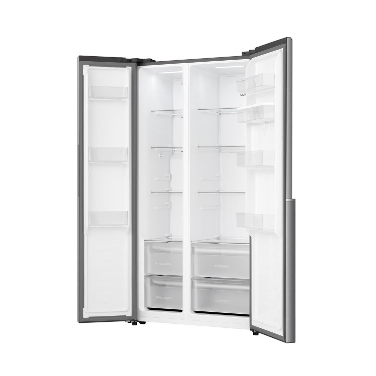 Fridgemaster 544 Litre Side-By-Side American Fridge Freezer - Silver