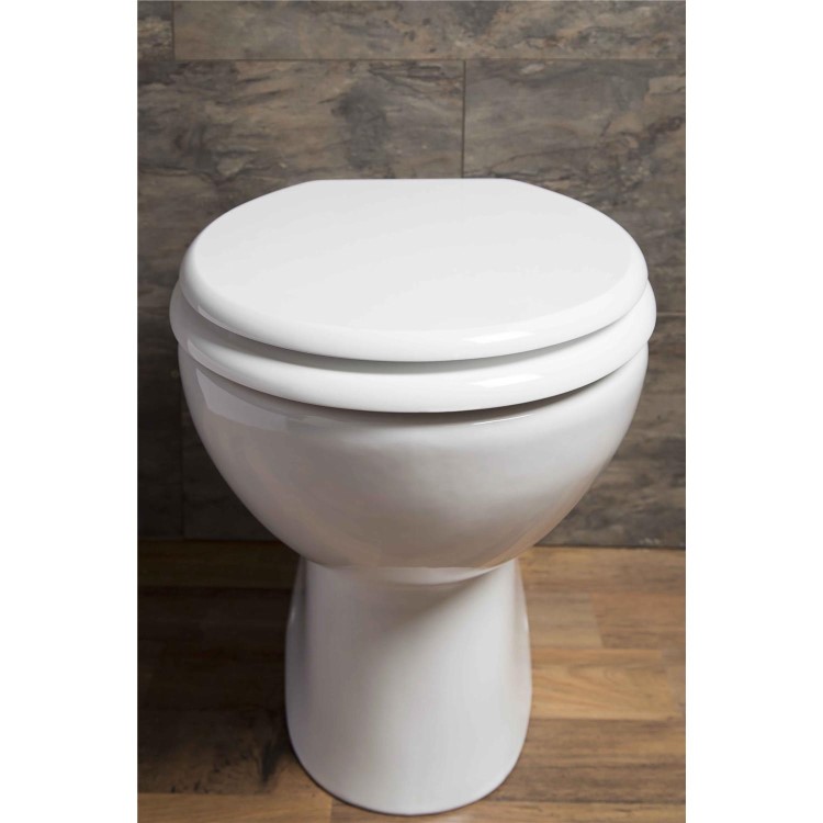 GRADE A1 - Standard Soft close High Gloss MDF Toilet Seat - Bottom Fix