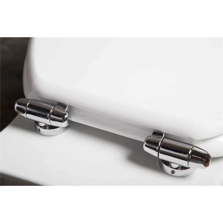 GRADE A1 - Standard Soft close High Gloss MDF Toilet Seat - Bottom Fix