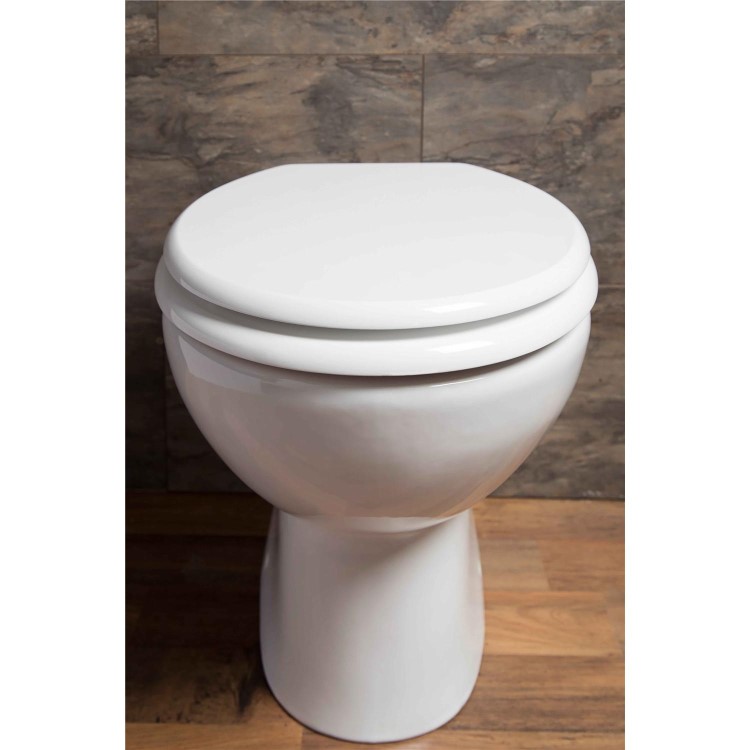 GRADE A1 - Standard Soft close High Gloss MDF Toilet Seat - Bottom Fix