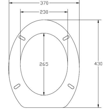 GRADE A1 - Standard Soft close High Gloss MDF Toilet Seat - Bottom Fix