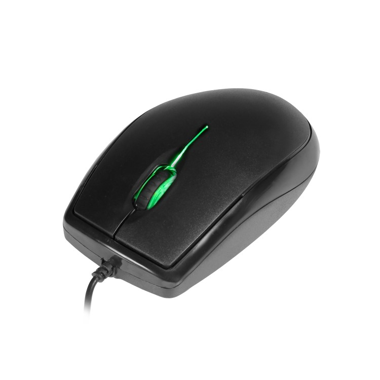 Optical Wired LED Optical Mouse in Black