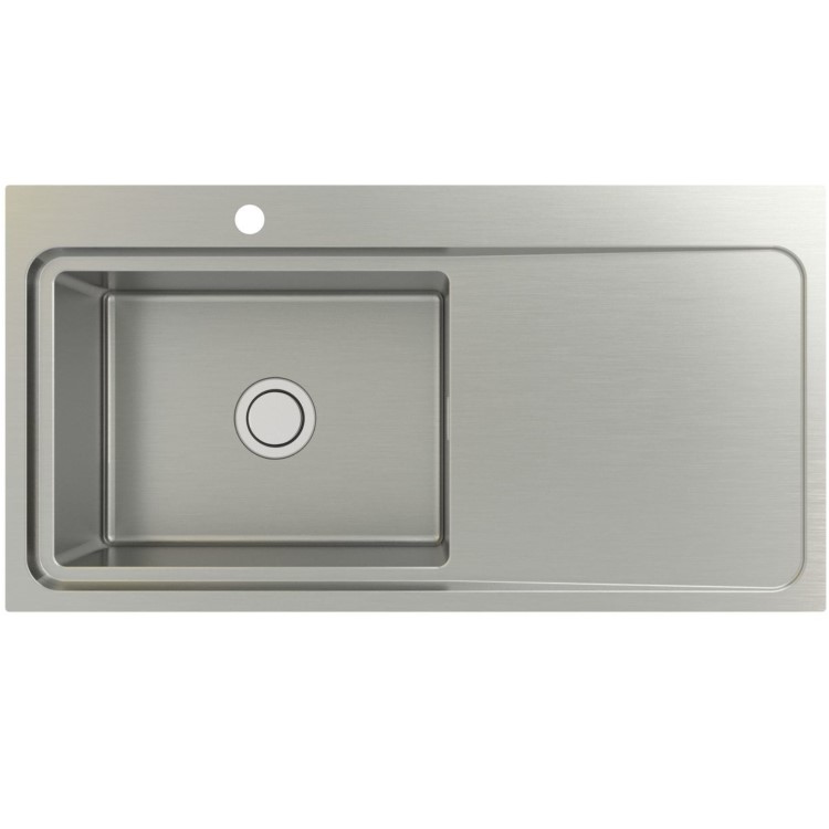 GRADE A1 - Astracast MT10XBHOMESKR Stainless Steel 1 Bowl Right Hand Sink