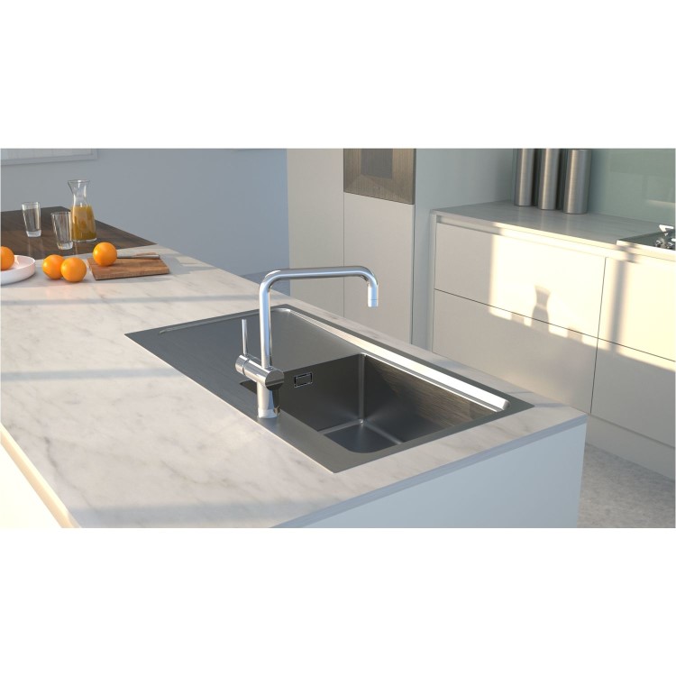 GRADE A1 - Astracast MT10XBHOMESKR Stainless Steel 1 Bowl Right Hand Sink