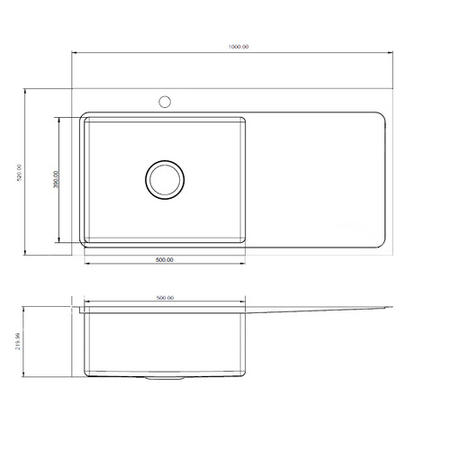 GRADE A1 - Astracast MT10XBHOMESKR Stainless Steel 1 Bowl Right Hand Sink