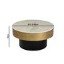 Marble Coffee Table in White with Gold and Black Base - Martina