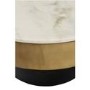 Marble Coffee Table in White with Gold and Black Base - Martina