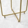 Black Marble Side Table with Gold Legs - Round