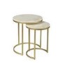 Round White Marble Nest of Side Tables - Martina