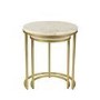Round White Marble Nest of Side Tables - Martina