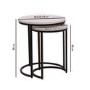 Round White Marble Nest of 2 Side Tables - Martina