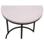 Round White Marble Nest of 2 Side Tables - Martina