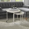 Large Round White Marble Nest of Tables - Martina