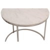 Large Round White Marble Nest of Tables - Martina