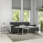 Large White Marble Nesting Tables with Silver Base - Set of 2 - Martina