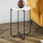 Round White Marble Side Table - Martina