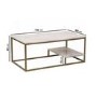 Large Rectangle White Marble Coffee Table with Storage - Martina