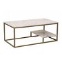 Large Rectangle White Marble Coffee Table with Storage - Martina