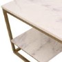 Large Rectangle White Marble Coffee Table with Storage - Martina