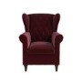 Burgundy Velvet Wingback Armchair - Martha