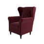 Burgundy Velvet Wingback Armchair - Martha