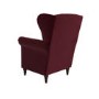 Burgundy Velvet Wingback Armchair - Martha