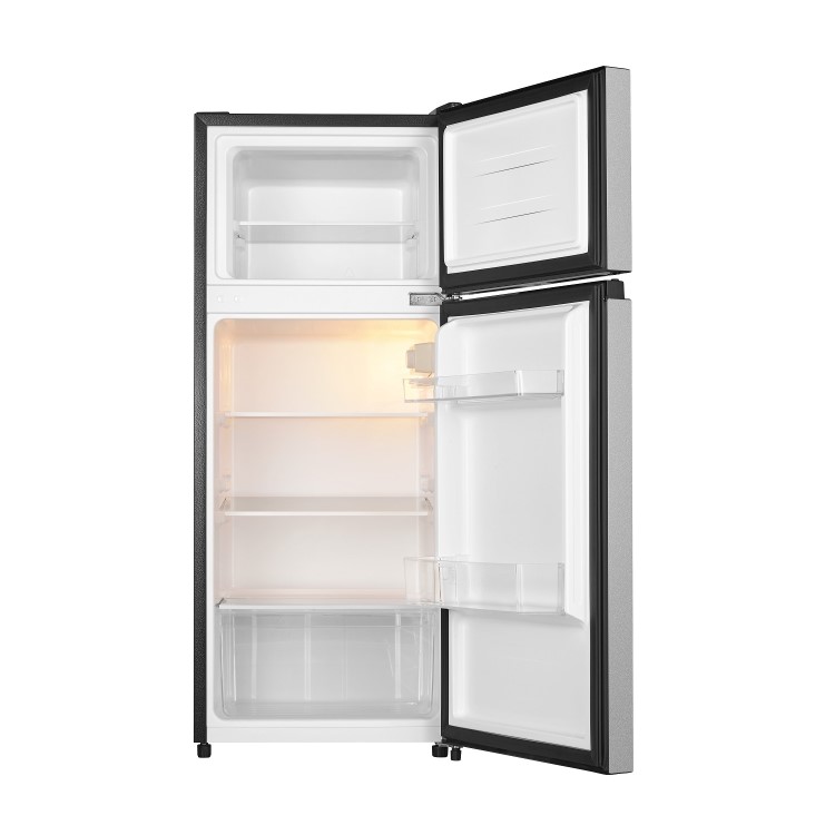 Refurbished Fridgemaster MTM48120ES Freestanding 124 Litre 80/20 Top Mount Fridge Freezer Silver